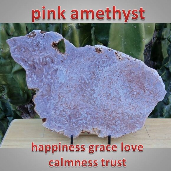HUGE PINK AMETHYST slab 02 Calmness : trust : happiness